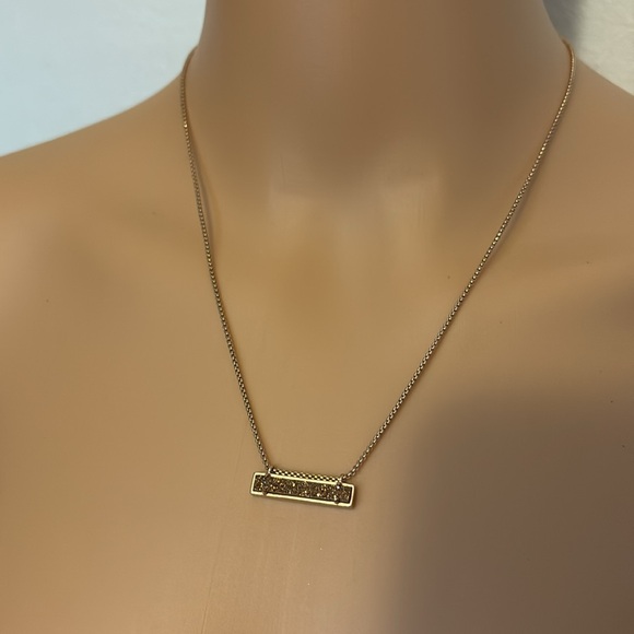 Kendra Scott Leanor Necklace in Rose Gold Tone Drusy necklace - Picture 9 of 10